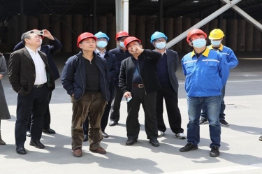 生态环境部科财司副司长付川一行调查由pp电子纸业承担的国度科技沉大专项示范工程