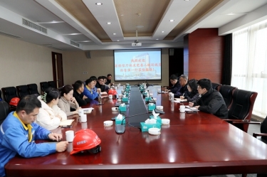 浙江省经信厅机关党委二级巡视员孙自强一行光临pp电子纸业发展岁末岁首安全出产督导